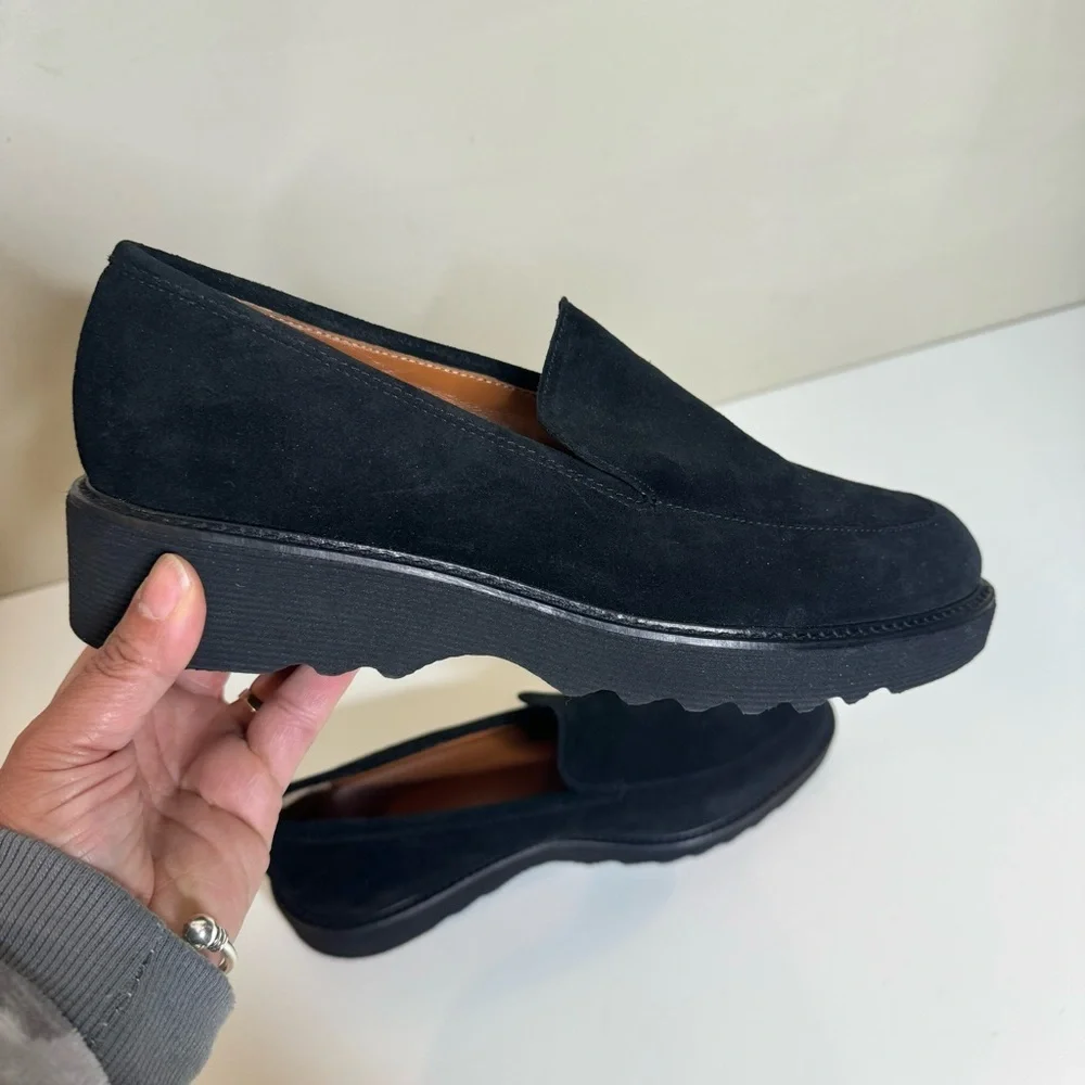 Aquatalia Loafers black Suede Kelsey Weatherproof Shoes